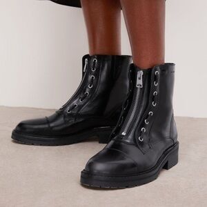 All Saints Ariel Leather Combat Boots